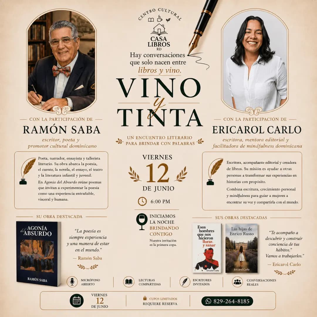 Conoce a los autores en Vino & Tinta