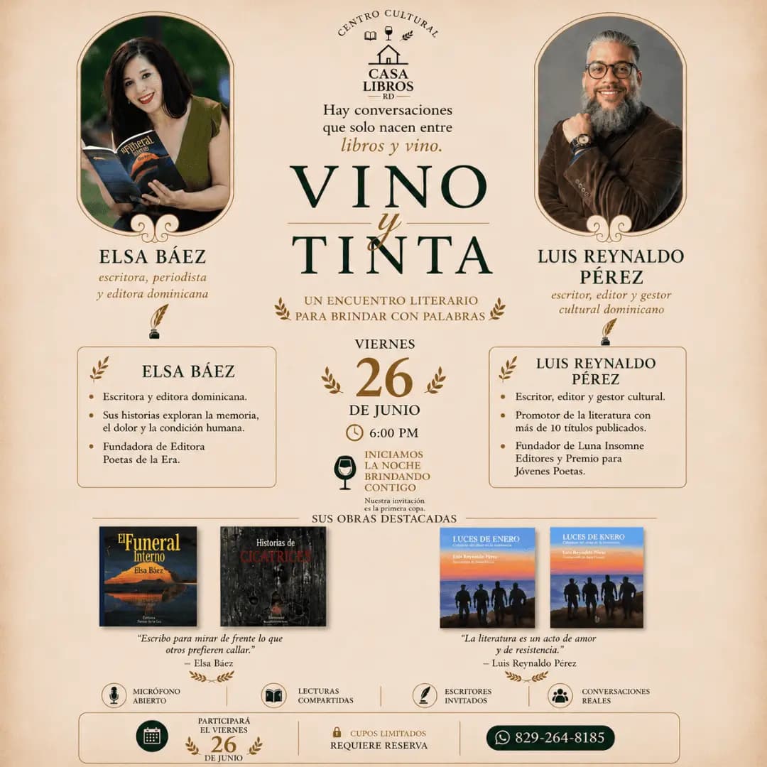 Conoce a los escritores en Vino & Tinta