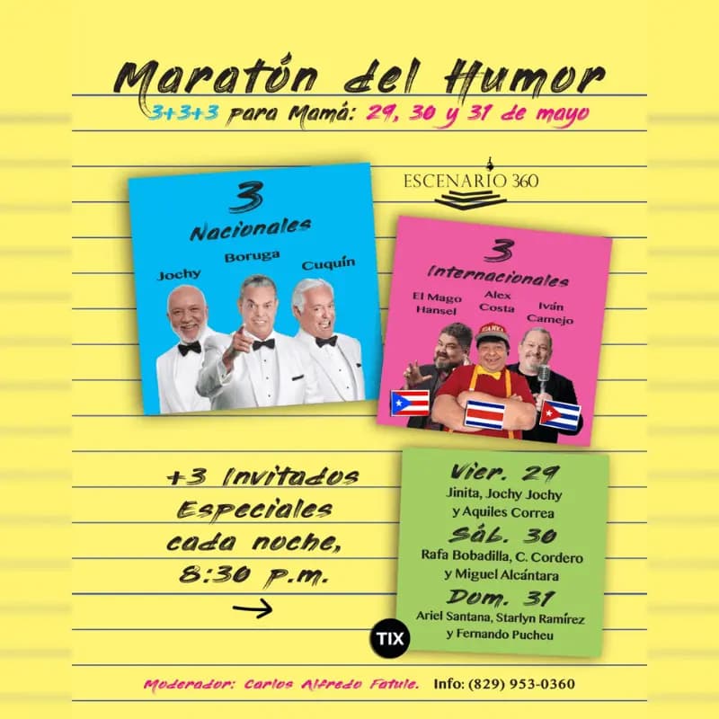 Maratón del Humor - Sábado 30 Mayo