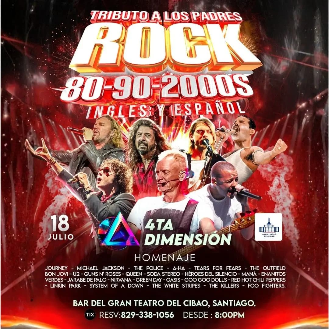 Tributo A Los Padres Rock 80s 90s y 2000s by 4ta Dimension