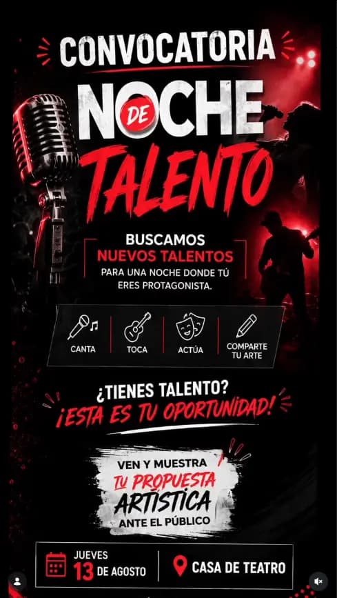 Convocatoria “Noche de Talento”