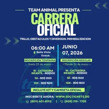 Carrera Oficial Team  Animal 2026