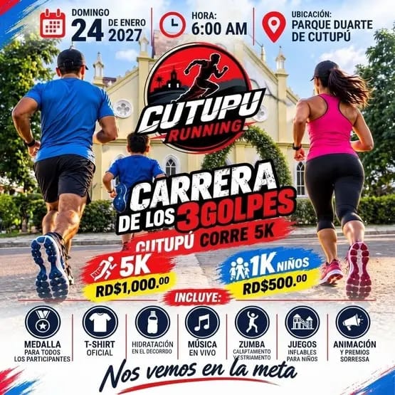 La carrera de los 3 golpes, cutupu corre 5K