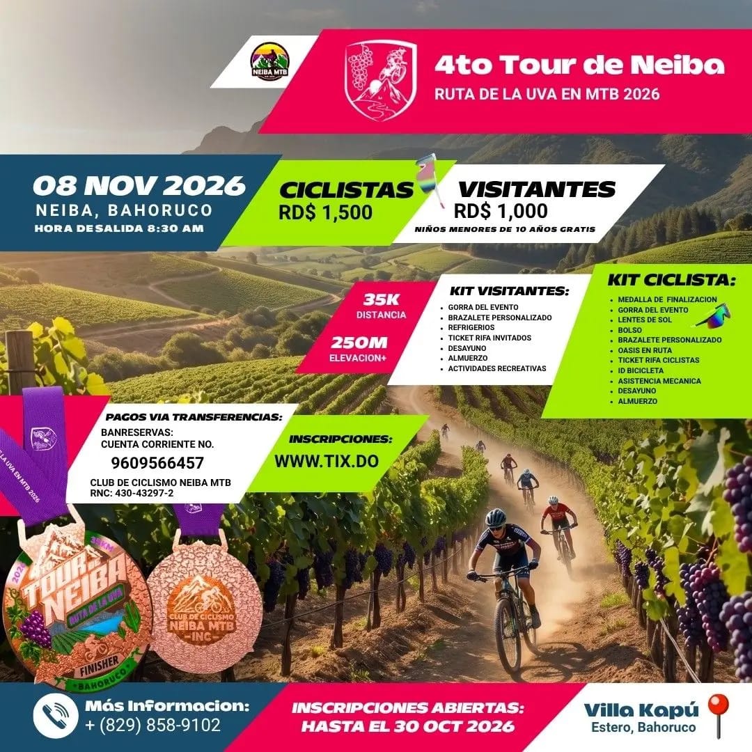 4to Tour de Neiba - Ruta de la Uva en MTB