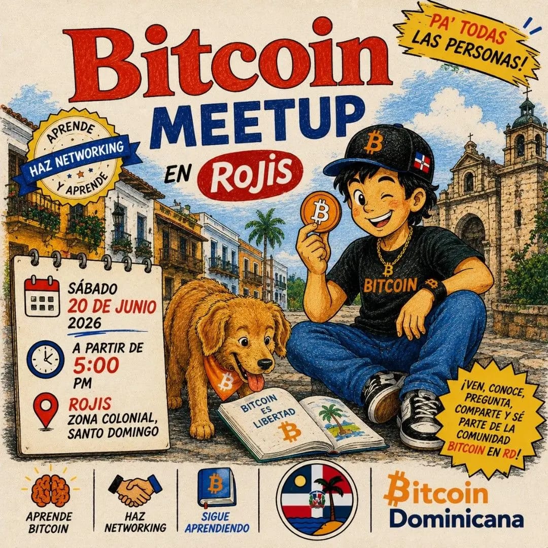 ⚡ Bitcoin Meetup Educativo con Sabor | Rojís Zona Colonial