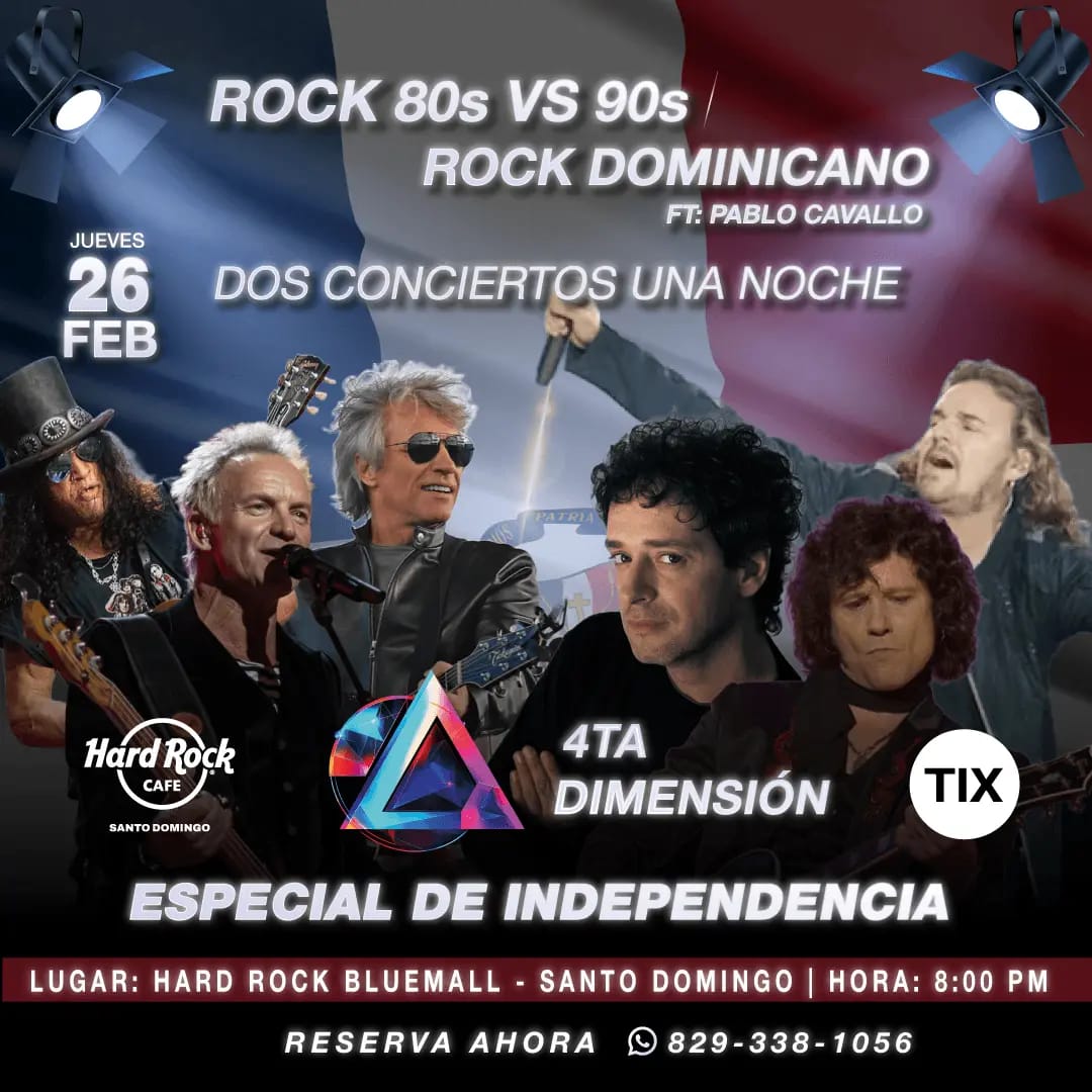 Dominicanos en Rock, 4ta Dimension Ft Pablo Cavallo
