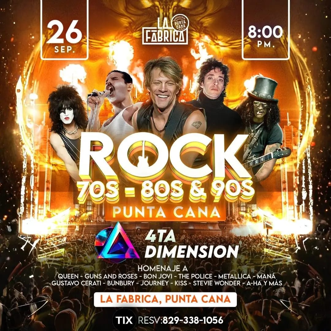 Rock 70 80 90 by 4ta Dimension @Punta Cana