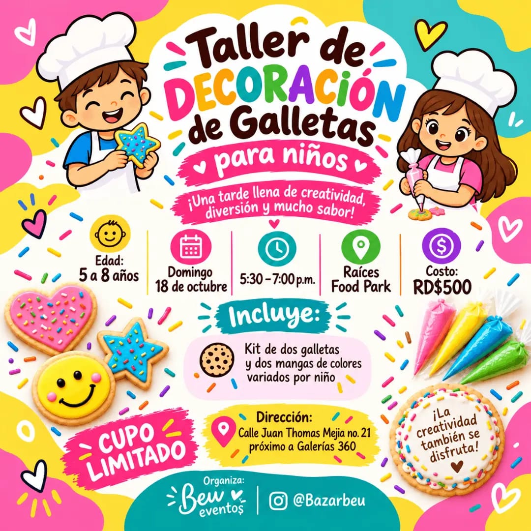 Taller Decoración de galletas para niños