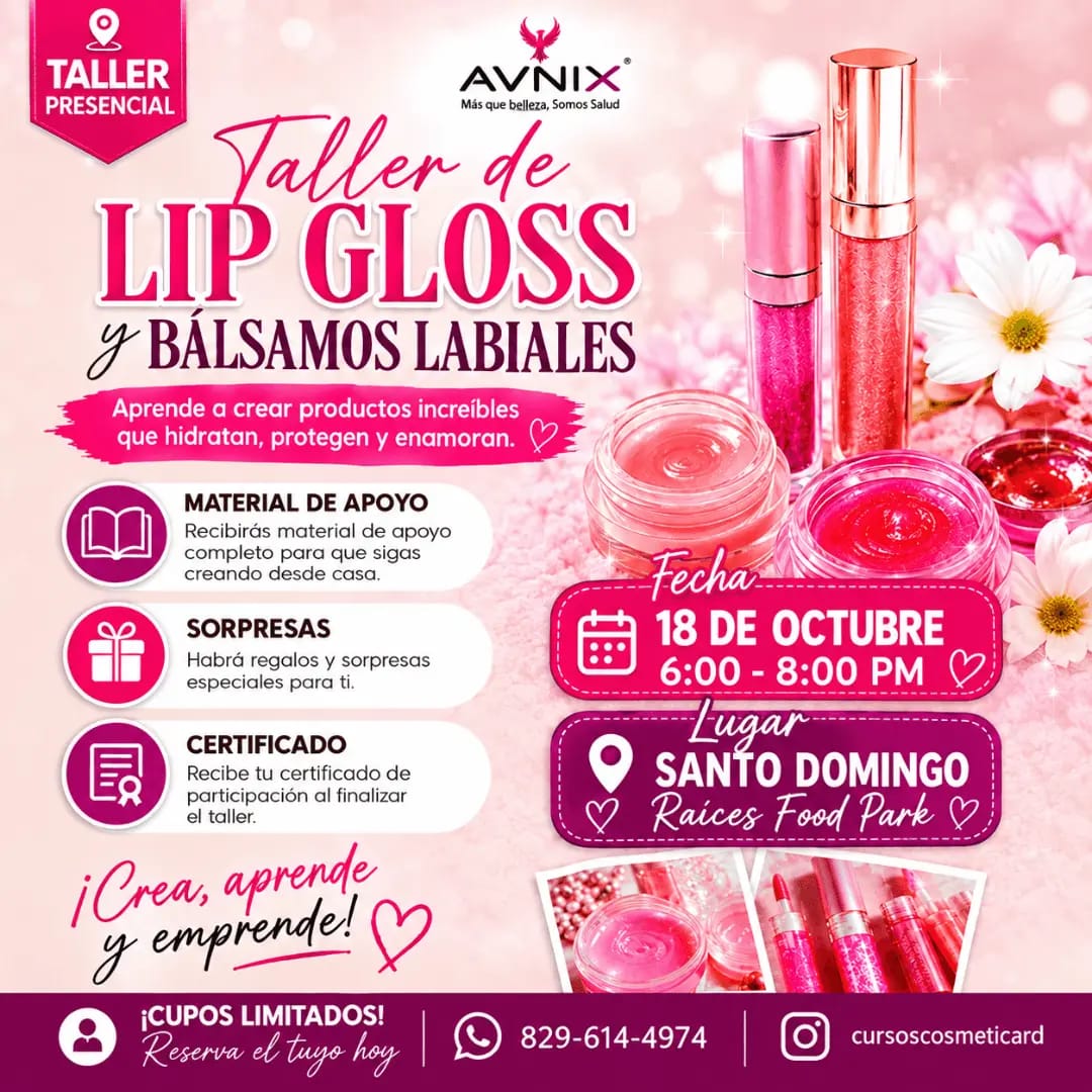 Taller de Lip Gloss y Balsamos Labiales