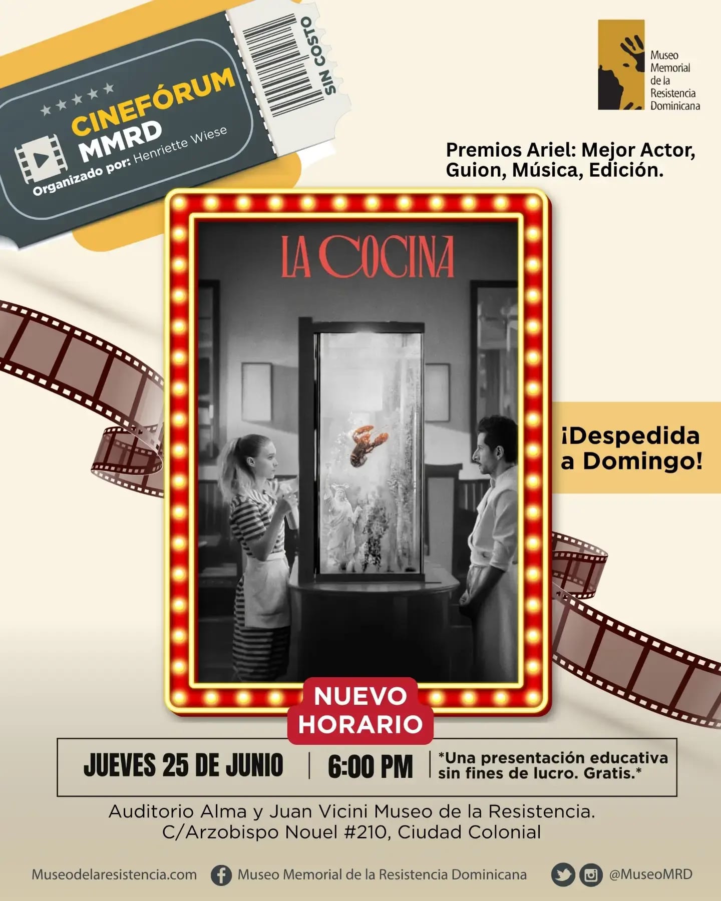 Cinefórum MMRD – Película: La Cocina