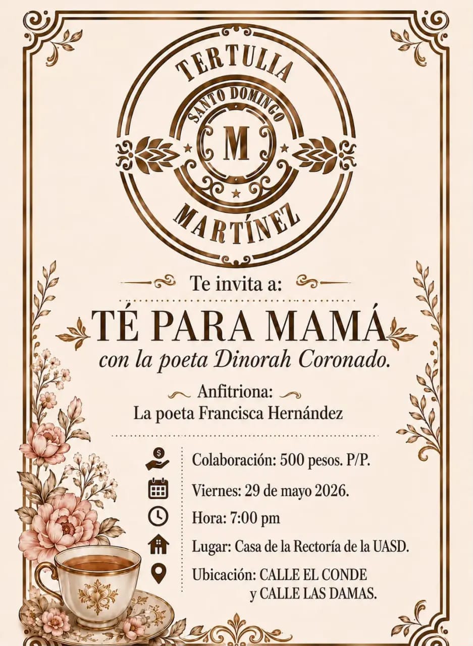 TÉ PARA MAMÁ con la poeta Dinorah Coronado